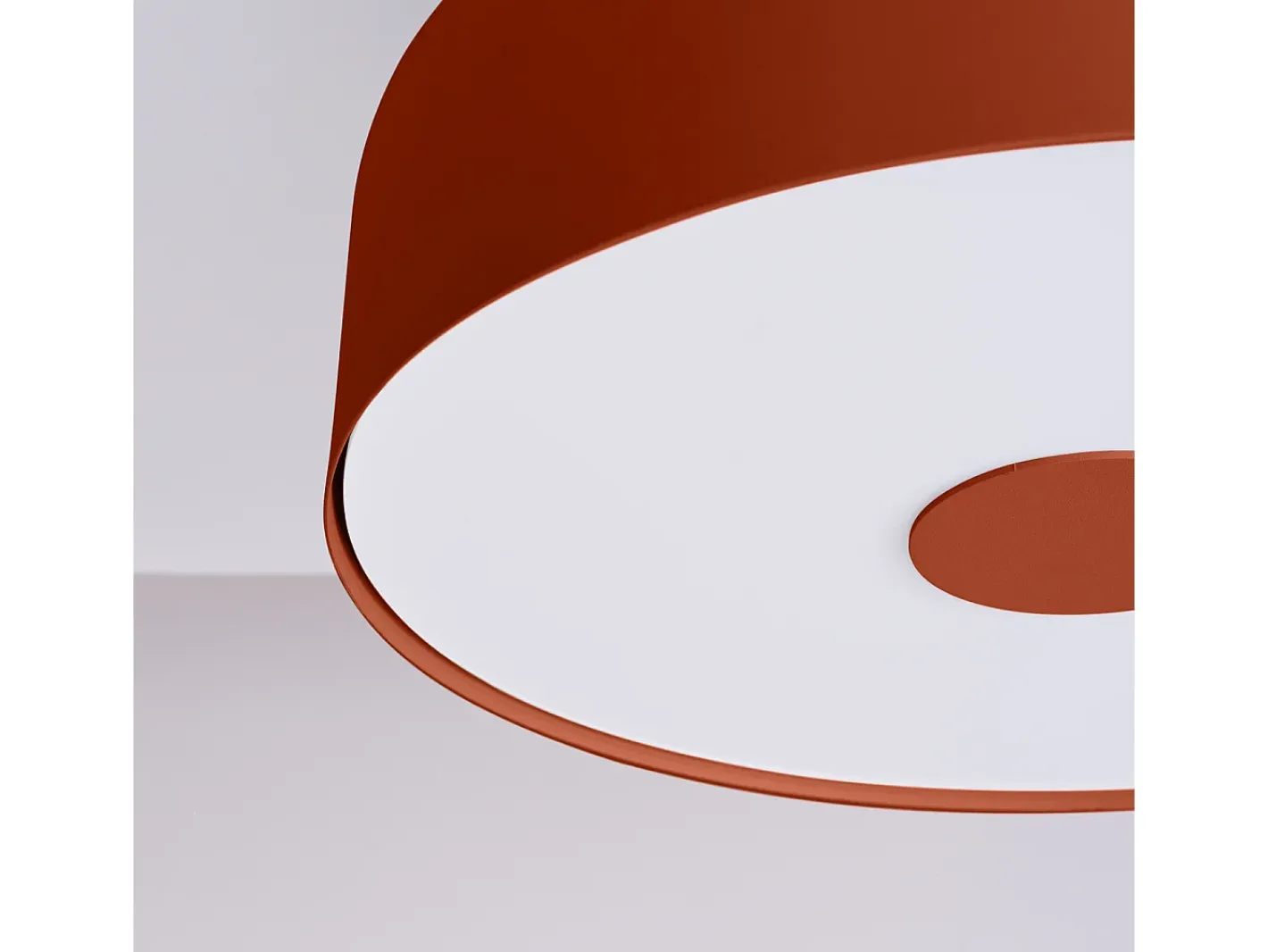Sollux Lighting Plafón-Lámpara De Techo Omiq Moderno De Acero/Pvc - 4 Fuentes Luminosas - L.30 X A.15 Cm - Ocre Rojo