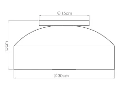 Best Sollux Lighting Lámpara De Techo Omiq Moderno De Acero/Pvc - 4 Fuentes Luminosas - L.30 X A.15 Cm - Blanco