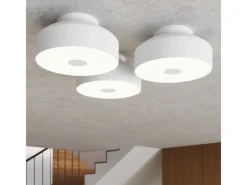Best Sollux Lighting Lámpara De Techo Omiq Moderno De Acero/Pvc - 4 Fuentes Luminosas - L.30 X A.15 Cm - Blanco