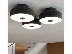 Sollux Lighting Lámpara De Techo Omiq Moderno De Acero/Pvc - 4 Fuentes Luminosas - L.30 X A.15 Cm - Negro Hot