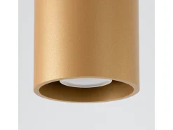 Sollux Lighting Plafón-Lámpara De Techo Orbis Minimalista De Acero - 1 Fuentes Luminosas - L.10 X A.10 Cm - Dorado
