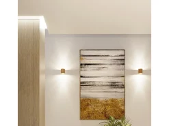 Sollux Lighting Plafón-Lámpara De Techo Orbis Minimalista De Acero - 1 Fuentes Luminosas - L.10 X A.10 Cm - Dorado