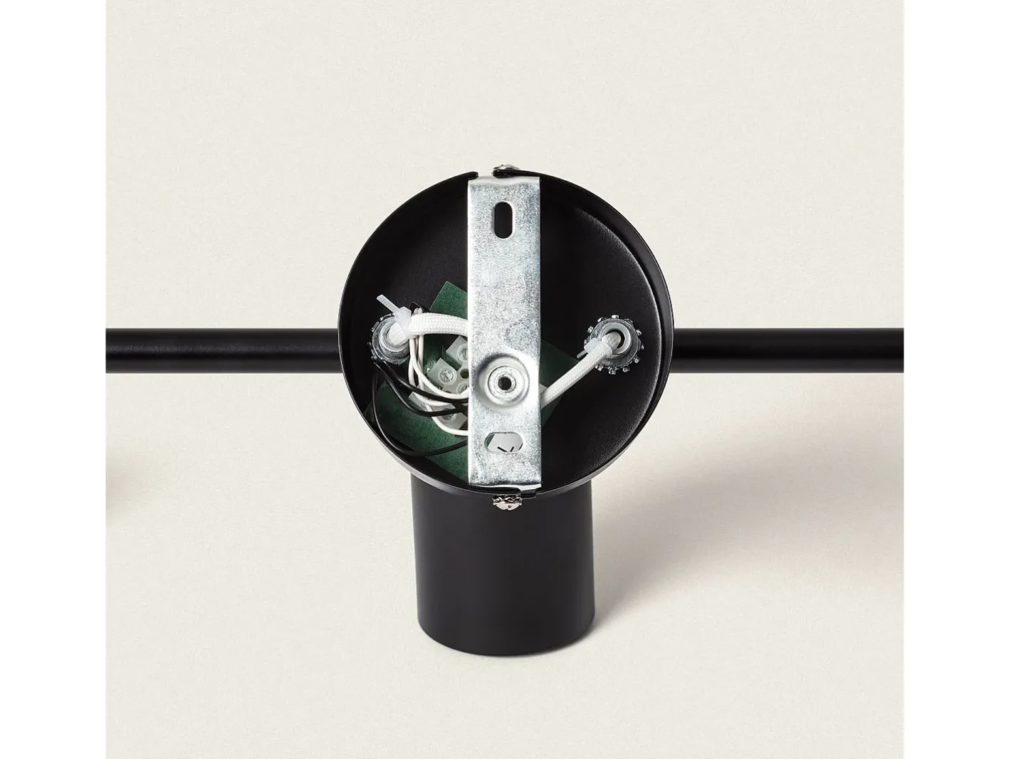 Online Ledkia Lámpara de Techo Orientable Metal 3 Focos Albus Black Negro Multicolor