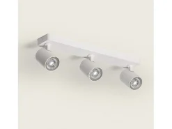 Ledkia Iluminación Exterior-Lámpara de Techo Orientable Cora 3 Focos Blanco Blanco Multicolor