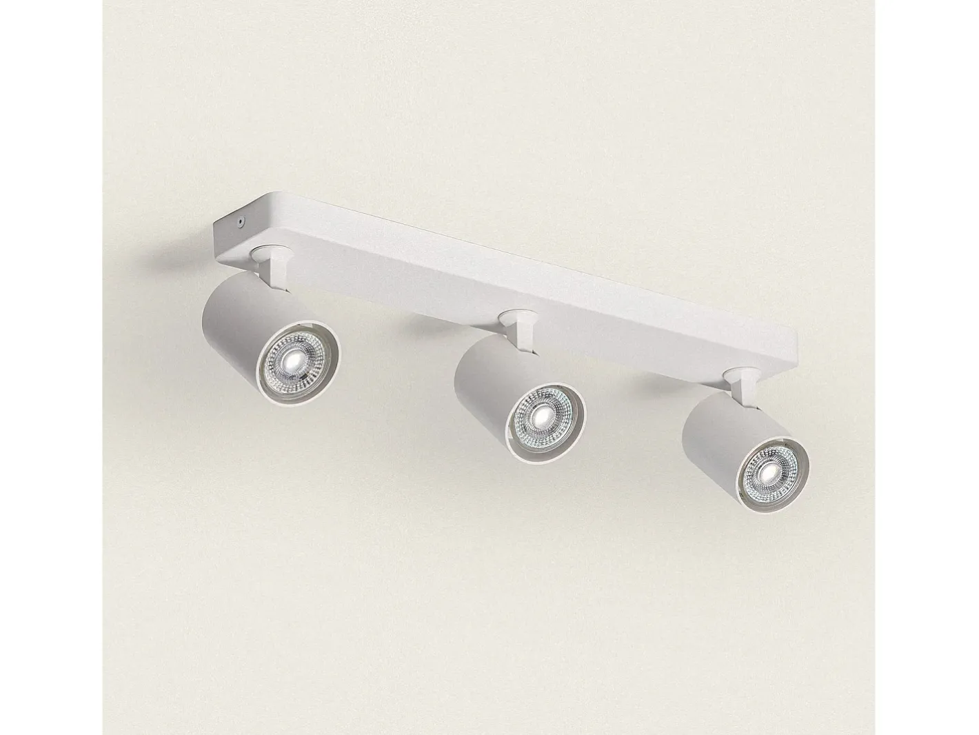 Ledkia Iluminación Exterior-Lámpara de Techo Orientable Cora 3 Focos Blanco Blanco Multicolor