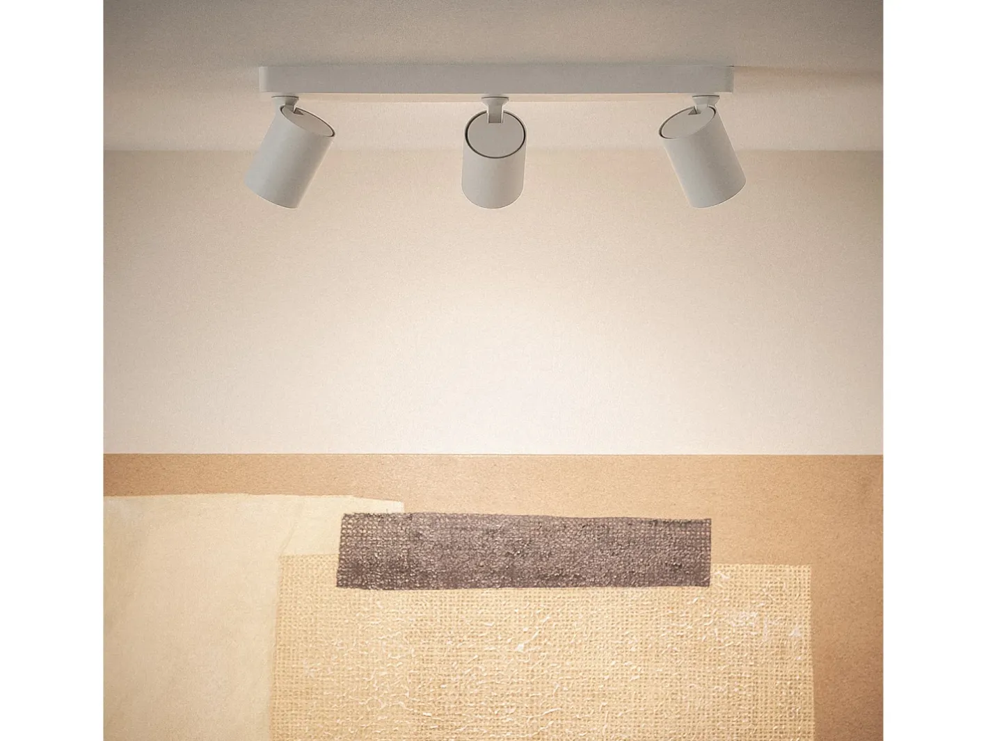 Ledkia Iluminación Exterior-Lámpara de Techo Orientable Cora 3 Focos Blanco Blanco Multicolor