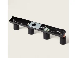 Ledkia Iluminación Exterior-Lámpara de Techo Orientable Metal 4 Focos Albus Black Rose Large Negro Multicolor