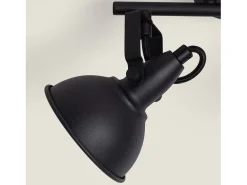 Ledkia Plafón-Lámpara de Techo Orientable Aluminio 2 Focos Negro Emer Negro Multicolor