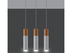 Sollux Lighting Lámpara de techo Pablo 3 90x45x6 cm Blanco New