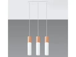 Sollux Lighting Lámpara de techo Pablo 3 90x45x6 cm Blanco New