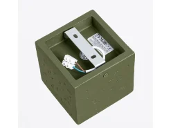 Discount Sollux Lighting Lámpara de techo Quad industrial de concreto - 1 fuentes luminosas - L.10 x A.10 cm - oliva Verde