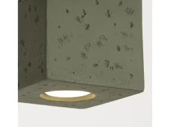 Discount Sollux Lighting Lámpara de techo Quad industrial de concreto - 1 fuentes luminosas - L.10 x A.10 cm - oliva Verde