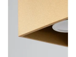 Best Sollux Lighting Lámpara De Techo Quad Minimalista De Acero - 1 Fuentes Luminosas - L.10 X A.10 Cm - Dorado