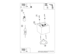 Best Sollux Lighting Lámpara De Techo Quad Minimalista De Acero - 1 Fuentes Luminosas - L.10 X A.10 Cm - Dorado