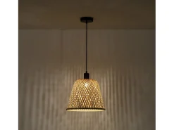 Hot VS Venta-stock Lámpara de techo Raku en Bambú, diametro 30 cm Beige