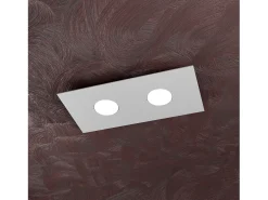 Lámpara de techo rectangular Toplight Area de 2 luces con casquillo GX53, estructura , diseño moderno 40x20x3cm Gris Online