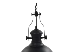 Plafón-Lámpara de techo redonda negra E27 ES398104 Negro
