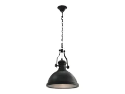 Plafón-Lámpara de techo redonda negra E27 ES398104 Negro