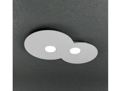 Plafón-Lámpara de techo redonda Toplight Cloud de 2 luces con casquillo GX53, estructura , diseño moderno 50x35x3cm Gris