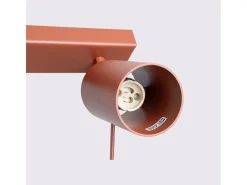Best Sollux Lighting Lámpara De Techo Ring Moderno De Acero - 6 Fuentes Luminosas - L.117 X A.17 Cm - Ocre Rojo