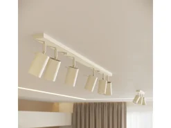 Sollux Lighting Plafón-Lámpara De Techo Ring Moderno De Acero - 2 Fuentes Luminosas - L.30 X A.17 Cm - Beige