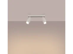 Sollux Lighting Plafón-Lámpara De Techo Ring Moderno De Acero - 2 Fuentes Luminosas - L.30 X A.17 Cm - Beige