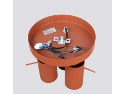 Sollux Lighting Lámpara De Techo Ring Moderno De Acero - 3 Fuentes Luminosas - L.19,5 X A.18,5 Cm - Ocre Rojo Clearance