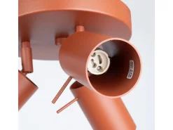 Sollux Lighting Lámpara De Techo Ring Moderno De Acero - 3 Fuentes Luminosas - L.19,5 X A.18,5 Cm - Ocre Rojo Clearance