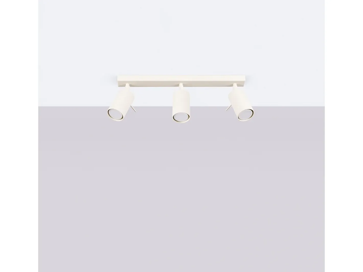 Clearance Sollux Lighting Lámpara De Techo Ring Moderno De Acero - 3 Fuentes Luminosas - L.45 X A.17 Cm - Beige