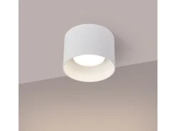 Clearance Sollux Lighting Lámpara de techo Slimi moderno de aluminio - 1 fuentes luminosas - L.12 x A.10 cm - Blanco