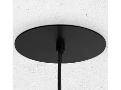 Lámpara Suspendida-Lámpara de techo TANIA estilo moderno - Alt. 33 cm - GU10 50W - base ø14 cm- acero y - IP20 Negro