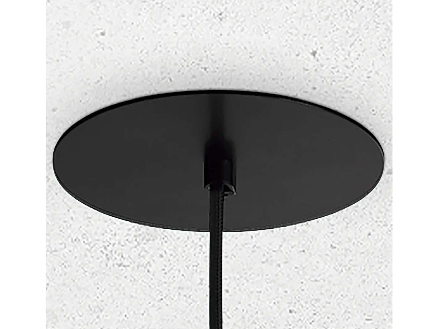 Lámpara Suspendida-Lámpara de techo TANIA estilo moderno - Alt. 33 cm - GU10 50W - base ø14 cm- acero y - IP20 Negro