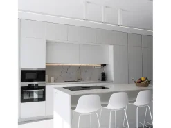 Aplique Para Pared-Lámpara de techo TANIA estilo moderno - Alt. 25 cm x D. 5,5 cm - GU10 50W - acero y oro- IP20 Plateado