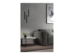 Discount Lámpara de techo TANIA estilo moderno - Alt. 33 cm - GU10 50W - base ø8 cm- acero y - IP20 Negro