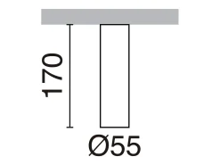 Aplique Para Pared-Lámpara de techo TANIA estilo moderno - Alt. 17 cm x D. 5,5 cm - GU10 50W - acero y - IP20 Blanco