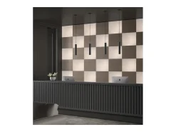Lámpara de techo TANIA estilo moderno - Alt. 33 cm - GU10 50W - base ø14 cm- acero y - IP20 Blanco Discount