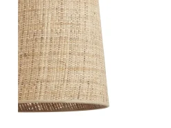 Lámpara de techo THAIS estilo moderno y escandinavo - Alt. 130 cm x D. 50 cm - E27 15W - IP20 - acero y rafia de bali Negro Hot