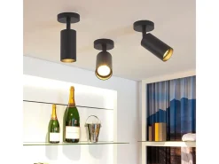 Plafón-Lámpara De Techo Toolight App1244-1C Black Negro