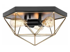 Plafón-Lámpara De Techo Toolight App1094-3C Black Negro