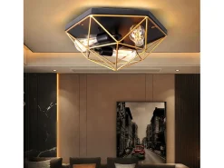Plafón-Lámpara De Techo Toolight App1094-3C Black Negro