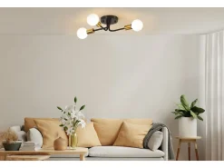 Lámpara De Techo Toolight App1117-3C Black Negro Hot