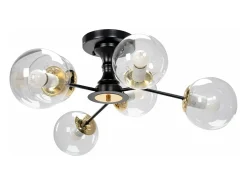 Best Lámpara De Techo Toolight App1134-6C Black Gold Negro