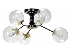 Best Lámpara De Techo Toolight App1134-6C Black Gold Negro
