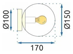 Plafón-Lámpara De Techo Toolight App1155-1C Black Negro