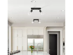 Plafón-Lámpara De Techo Toolight App696-2C Black Negro