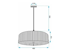 Plafón-Lámpara De Techo Toolight App1484-1C Black Negro