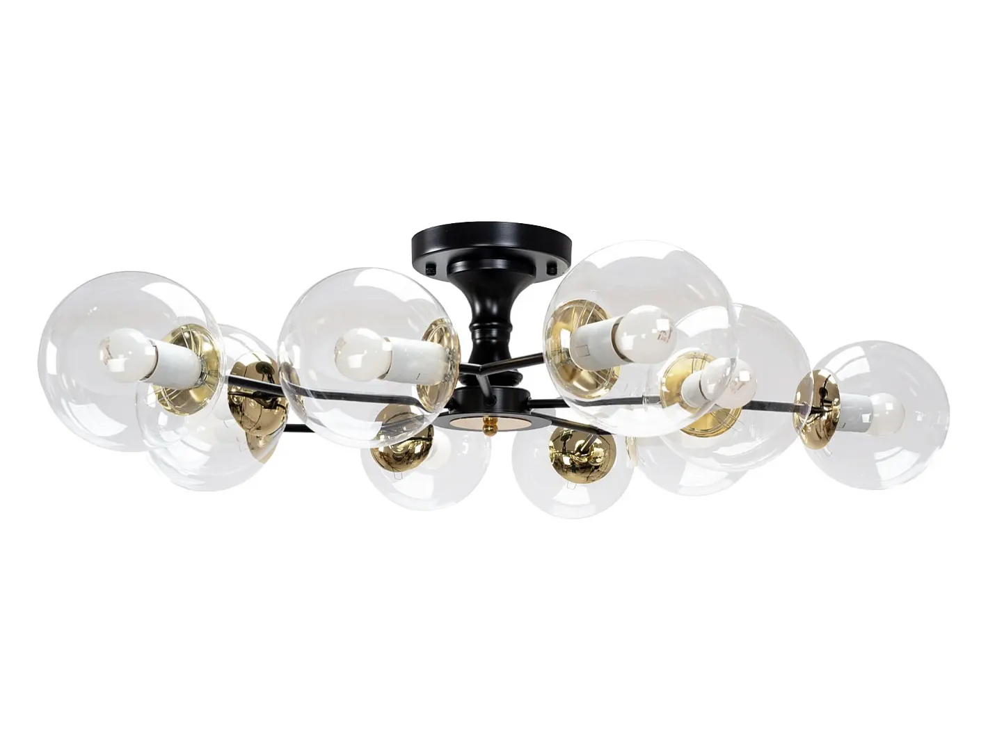 Best Lámpara De Techo Toolight App1136-10C Black Gold Negro