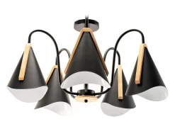 Plafón-Lámpara De Techo Toolight App607-5C Black Negro