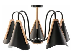Plafón-Lámpara De Techo Toolight App607-5C Black Negro