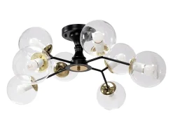 Plafón-Lámpara De Techo Toolight App1135-8C Black Gold Negro